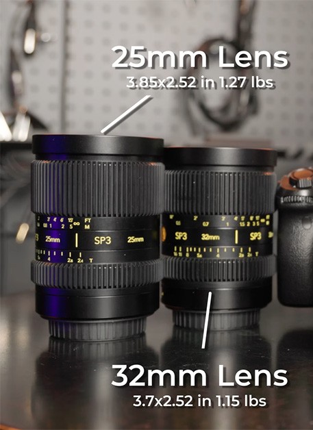 Cooke SP3 32mm vs 25mm Lens